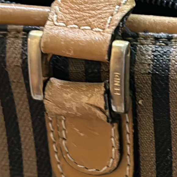 FENDI VINTAGE AUTHENTIC CANVAS SATCHEL - Picture 15 of 16